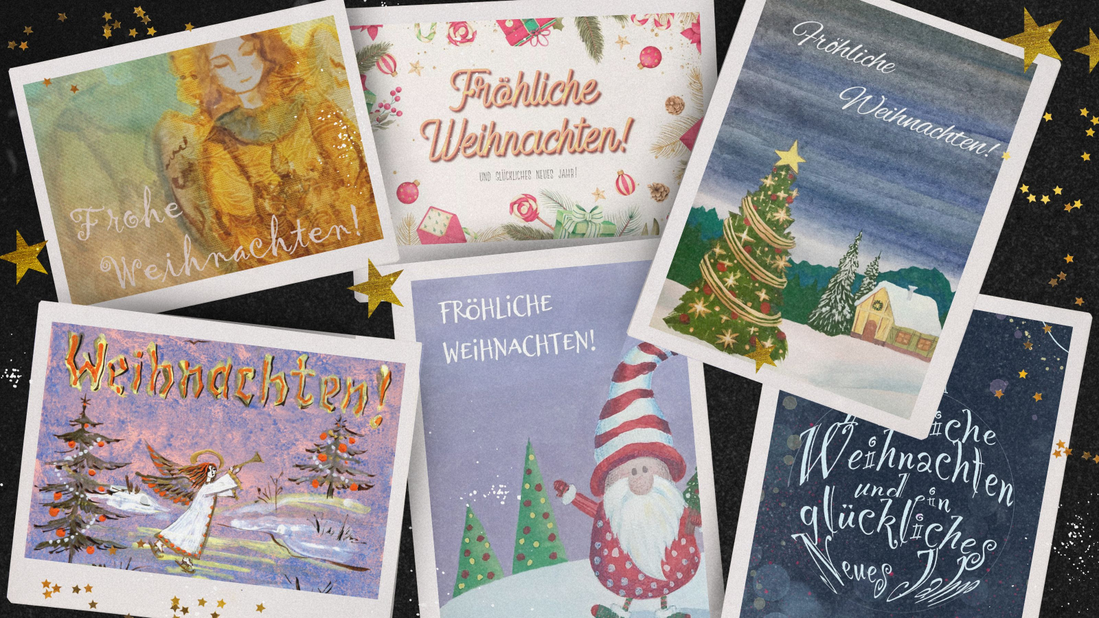 Weihnachtskarten aus den Vorjahren