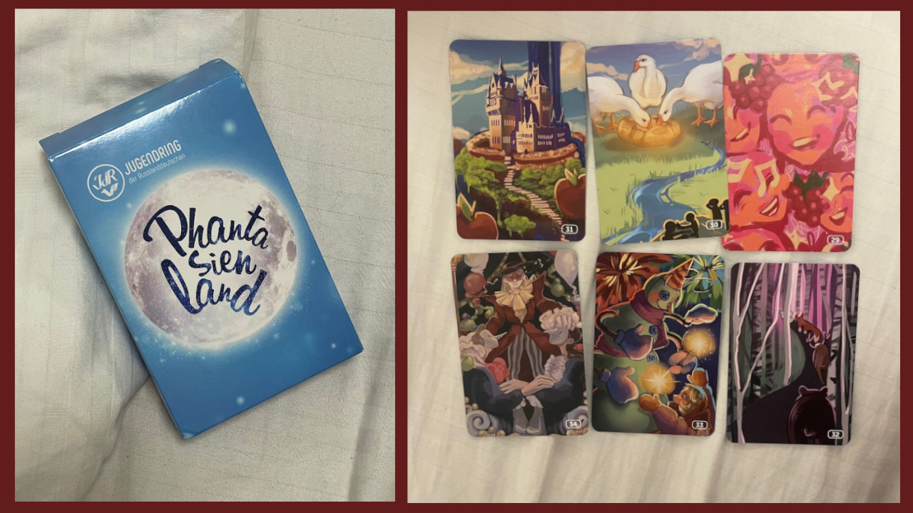 Karten, gezeichnet von Valeria für das Kartenspiel „Phantasienland“