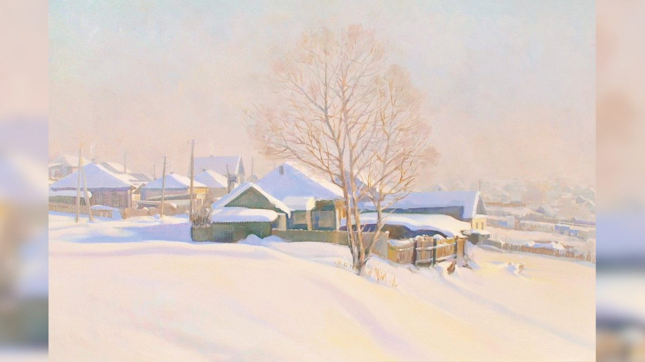 Mein Heimatdorf. 2012, Öl auf Leinwand, 70x100 cm