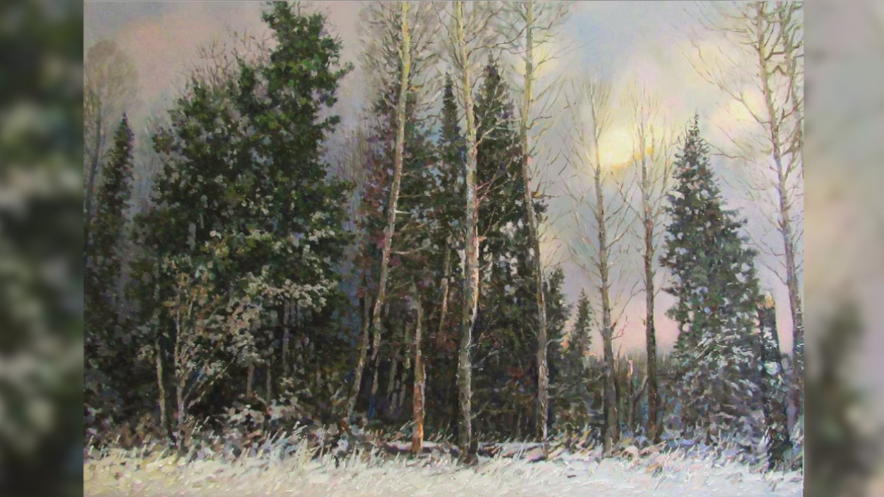 Sibirien. Taiga. 2017, Öl auf Leinwand, 70x100 cm