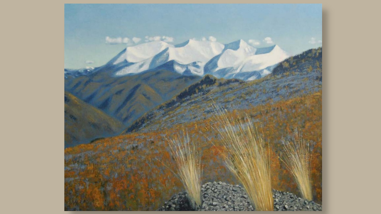 Herbst. Sajangebirge. 2008. Öl auf Leinwand, 80 x 90 cm